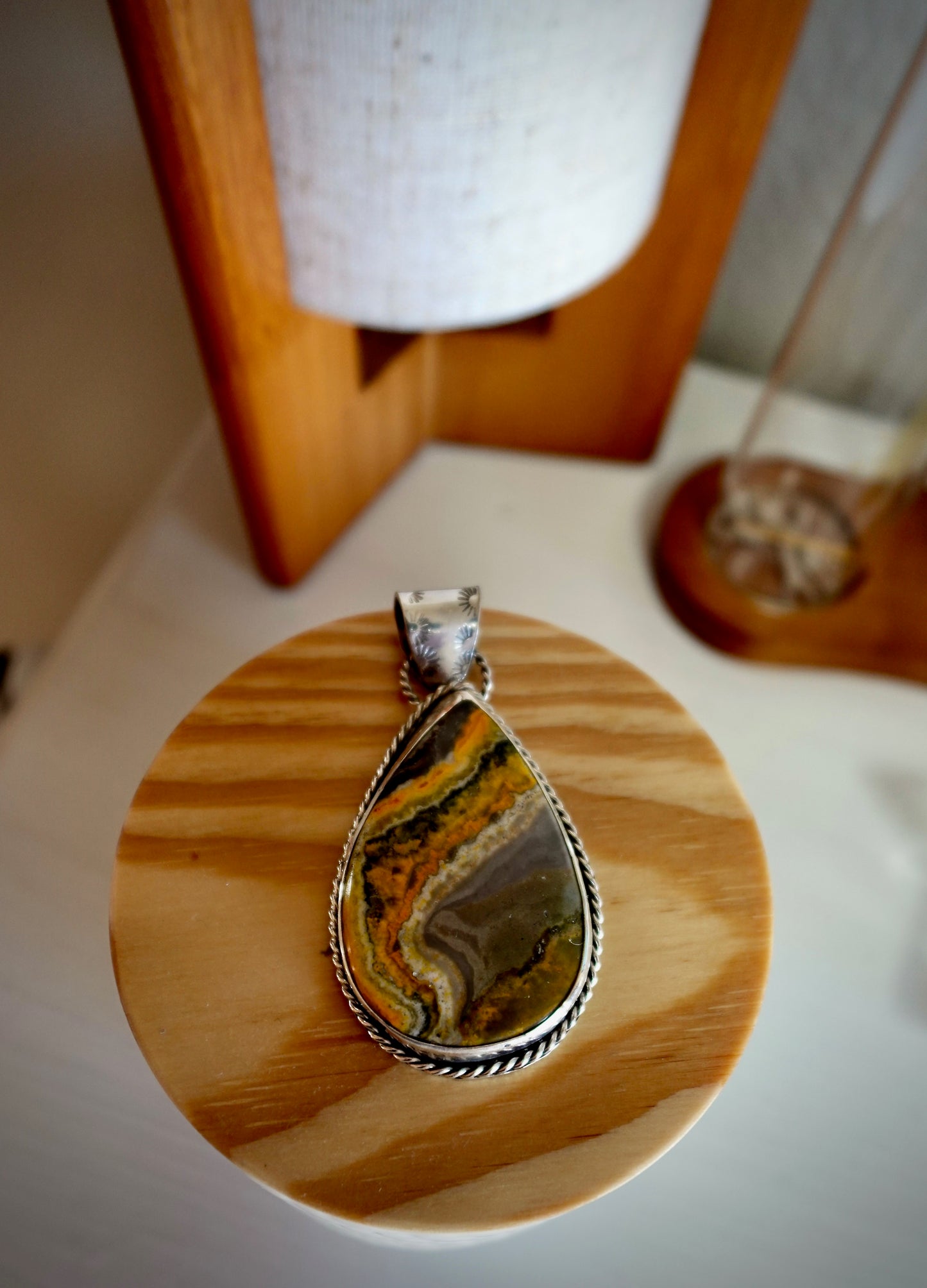 Bumblebee Jasper Pendent